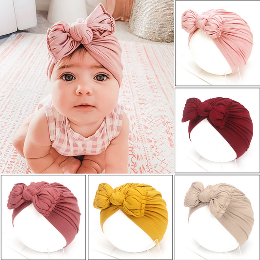 Cute Baby Hat Newborn Soft Baby Girl Hat Turban Infant