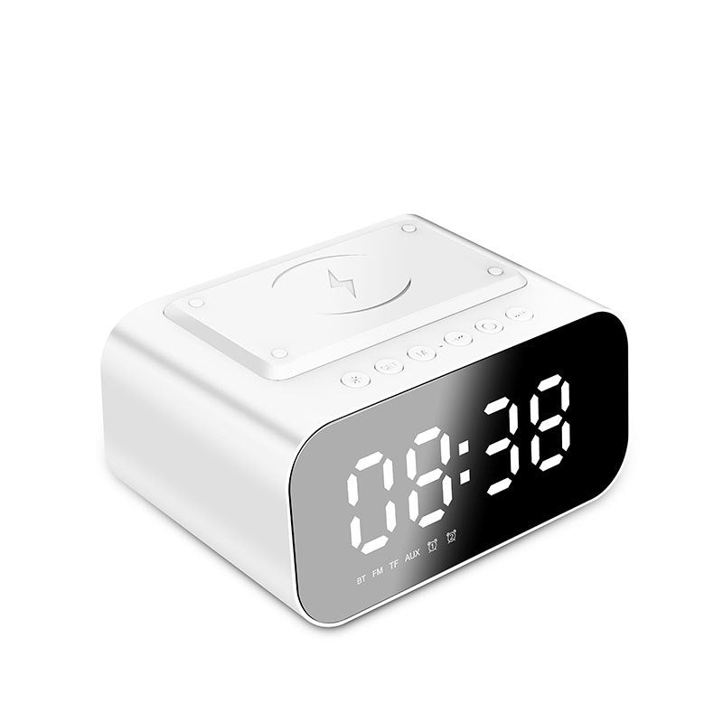 Wireless Charging Bluetooth Speaker Clock Led Alarm - PurelyEss