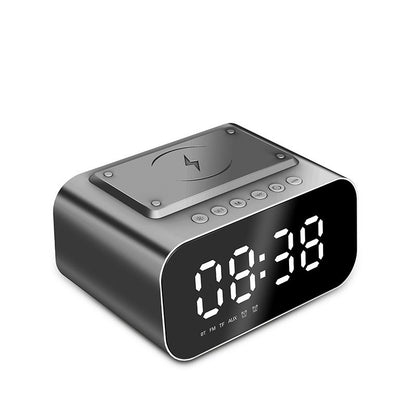 Wireless Charging Bluetooth Speaker Clock Led Alarm - PurelyEss