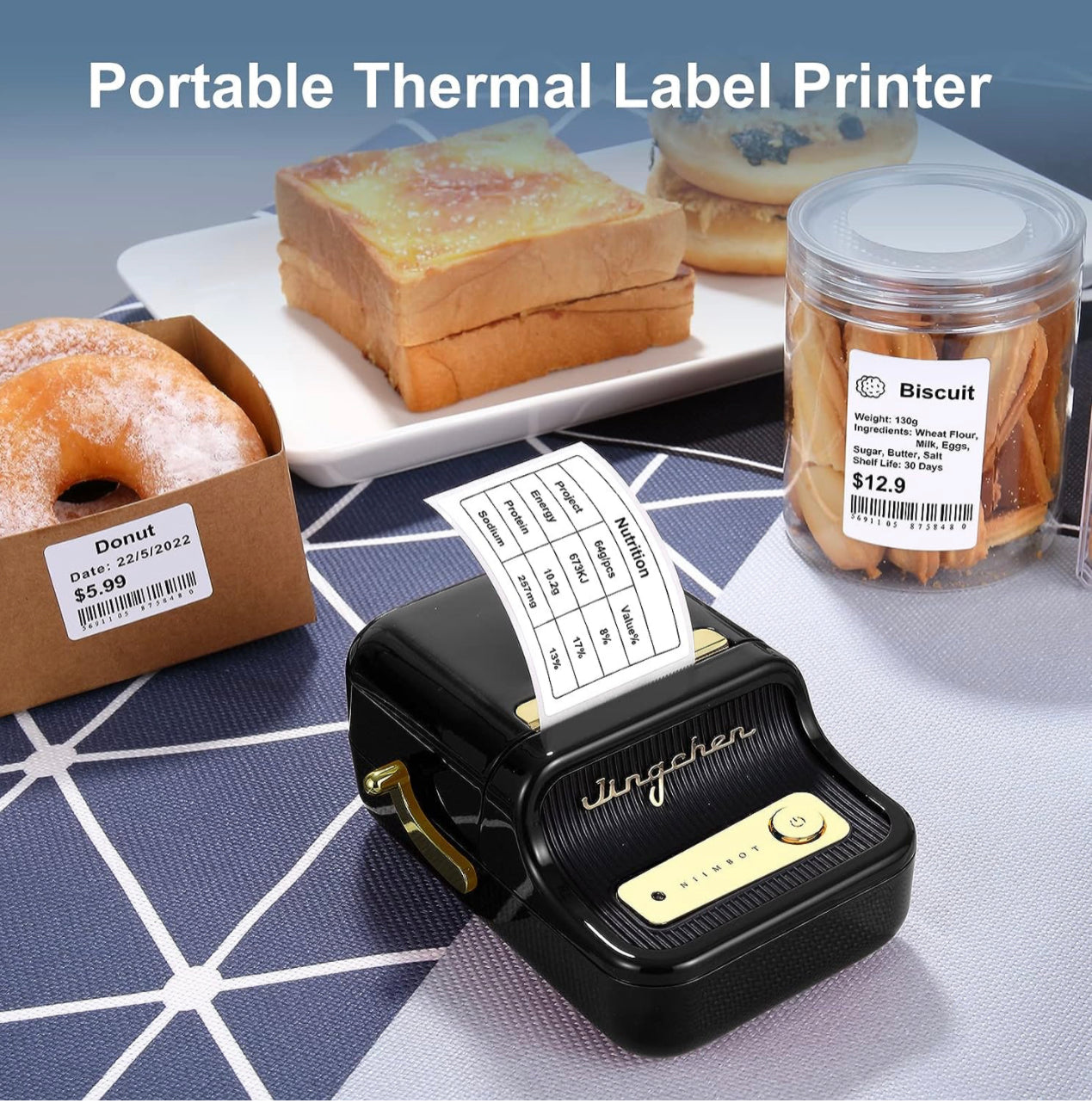 NIIMBOT B21 Label Printer,Thermal Label Maker, 50x30mm