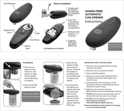 Electric Can Opener Automatic Jar One Touch